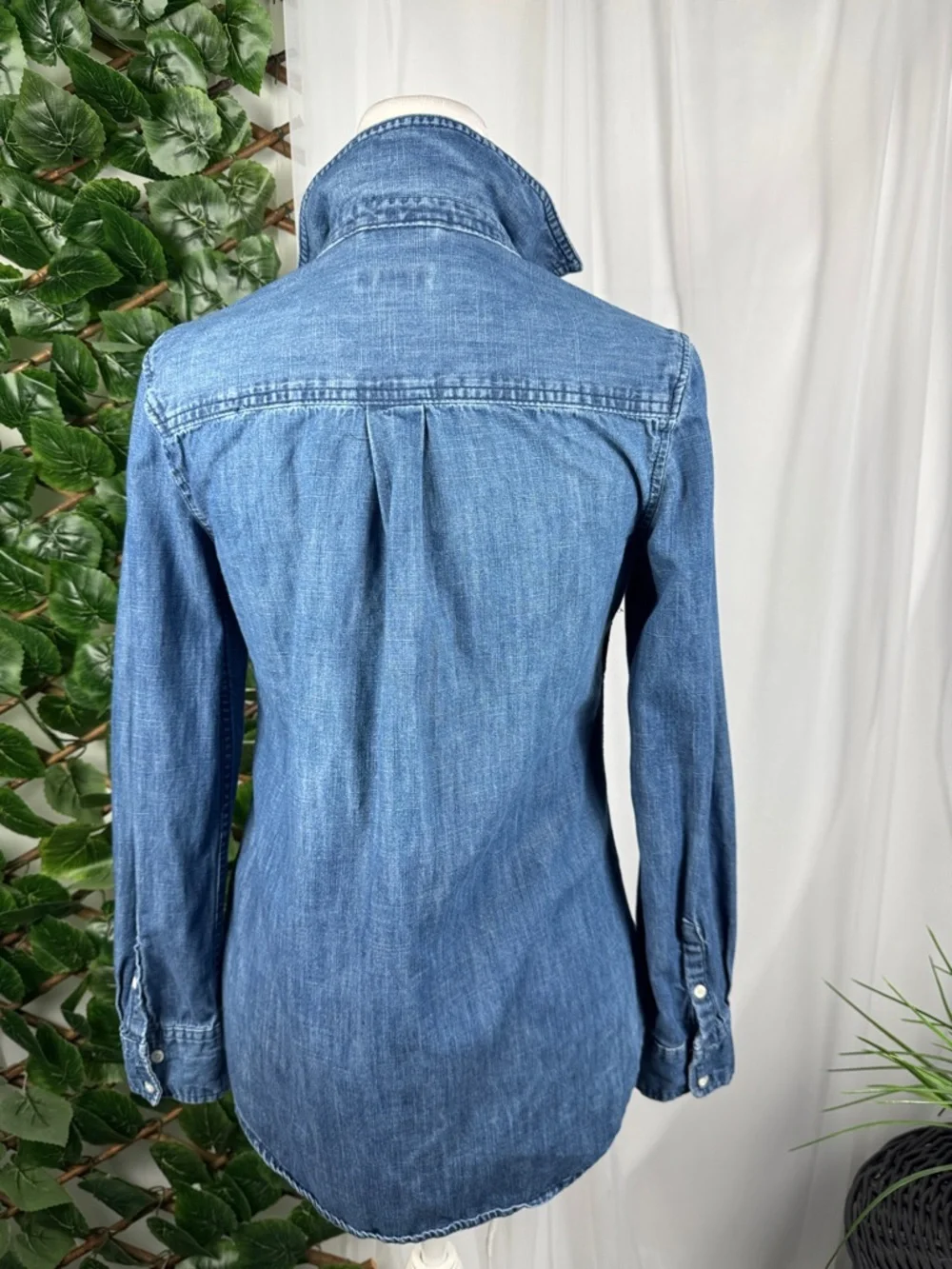 Merona Denim Henley Shirt in Classic Blue - Picture 4 of 8